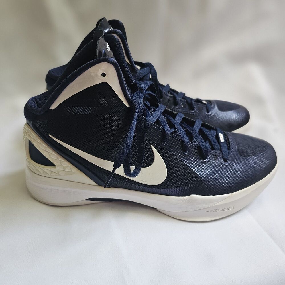 Nike Zoom Hyperdunk 2011 Basketball Shoes Navy White Men's Size 12